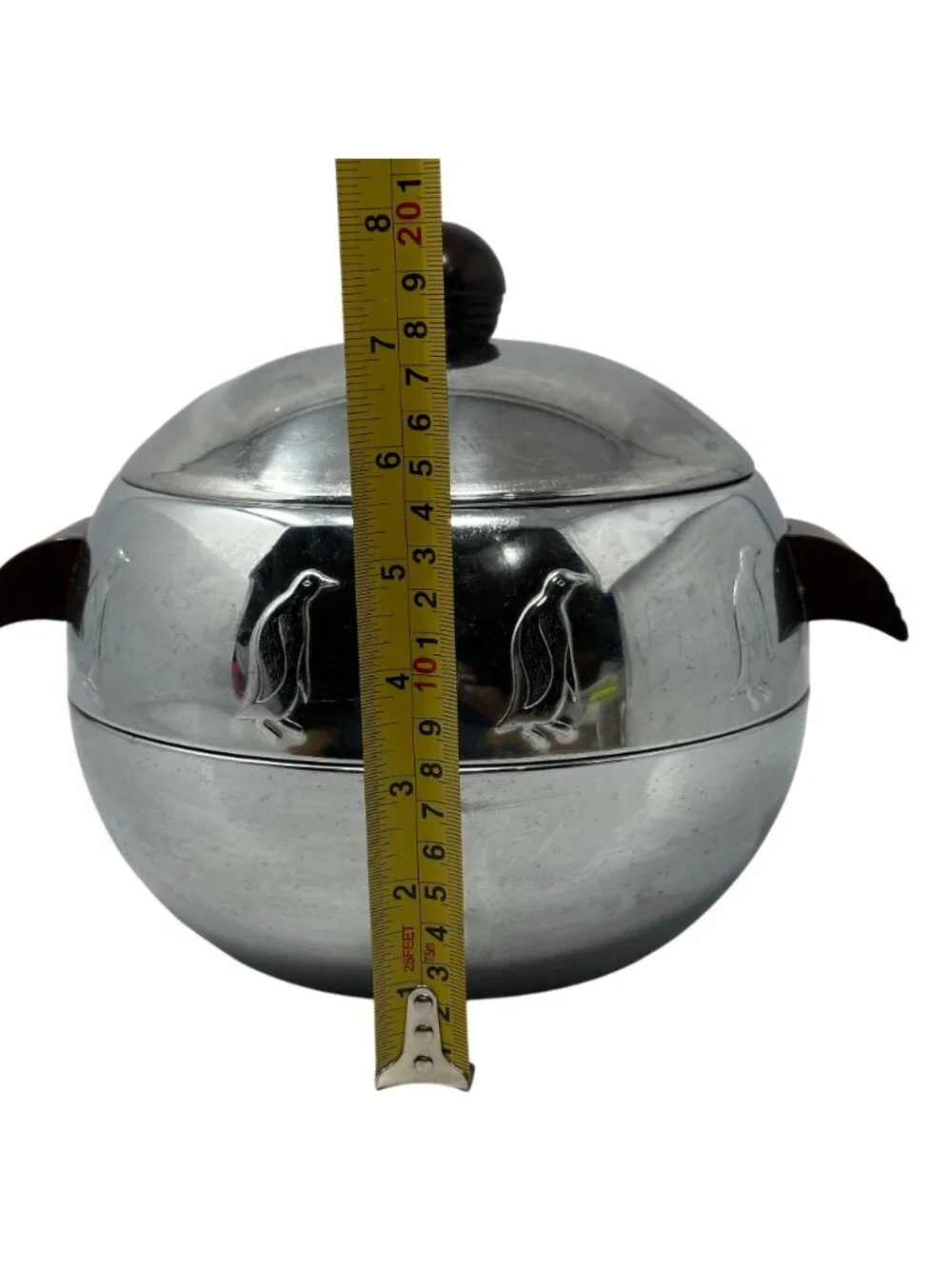 Vintage West Bend Penguin Hot Cold Server Metal Ice Bucket Retro Decor READ
